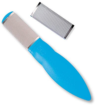 CREDO Hornhaut Flachraspel POP ART, Reibfläche rostfrei, blau