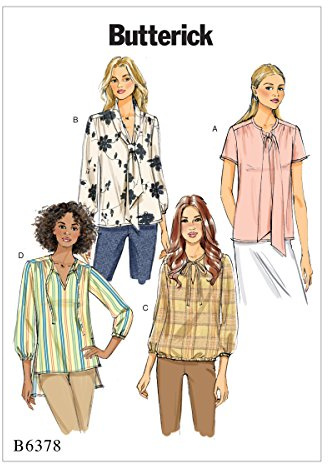 Butterick Patterns Butterick 6378 A5 Schnittmuster Top und Tunika, mehrfarbig, Größen 6–14