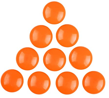 30 mm kontorsmagneter, märkning av kortplaneringsmagneter, magnetknapp för kylskåp, whiteboard, kartor, kalendrar (20, Orange)