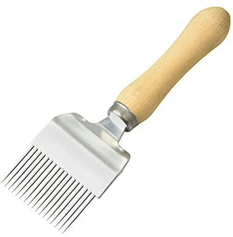 Angoily Schaber Aus Edelstahl Stockmeißel Imker Honigeimer Tank Öffnen Wabenhonigschaber Honigschleuder Elektrisch Hive Entdeckelungsgeschirr Forke Honigsieb Holzgriff Bambus Bienenstock