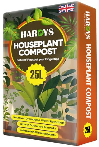 Hardys 25L Mature Plant Compost, John Innes No. 3 - Nutrient Rich for Mature Plants - Final Houseplant Potting & Compost for Established Outdoor Plants - Indoor & Outdoor Use