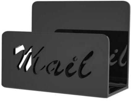 Huamengyuan Schwarzer Veranstalter Letter Aktensortierer Acryl Briefständer Multifunktion Organizer Desktop Organizer Vertikale Ständer für Zuhause, Büro, Schule