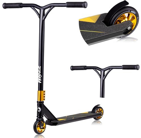 LIONELO WHIZZ Stunt Scooter, ABEC-9 Kugellager, Aluminium Deck, HIC Kompressionssystem, 110mm Rollen, breiter T-Rohr Lenker, Flex Fender MN Steel Bremse, einzigartiges Design