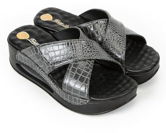 Terlik Sabo Air ST622 Leather Womens Sandal Clogs Slides Mules Slippers Sabot Shoes, Black, EU 42, UK 8