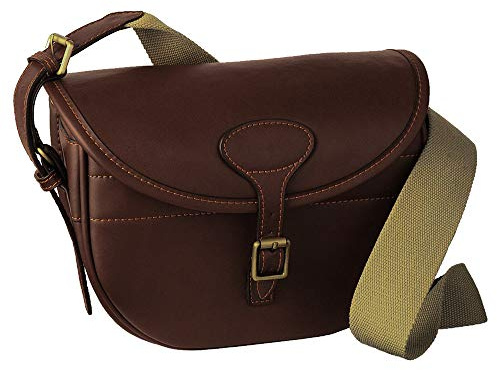 SPC Heritage Leather Cartridge Bag 100 Capacity Felt Lined with Brass Fittings