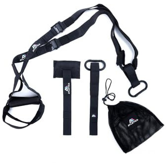 Atletica Schlingentrainer | Schwer belastbar Dank hochwertiger Materialien | Kompakt, leicht und funktionell | Einstellbare Länge und angenehme Griffe