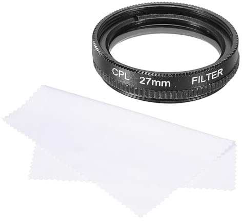 QUARKZMAN 27mm Filtro Polarizzatore Circolare, Filtro Polarizzatore con Doppi Rivestimenti Multistrato Panno Pulizia per Obiettivo Fotocamera