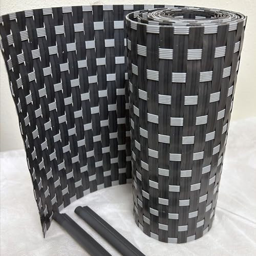 TENAX Flexi 0,19 x 2,05 m Antracite/Grigio Chiaro, Strisce Frangivista in HDPE con 2 Clip, Copertura Privacy Decorativa per Recinzioni a Pannelli, Cancellate, Ringhiere, Balconi e Giardini