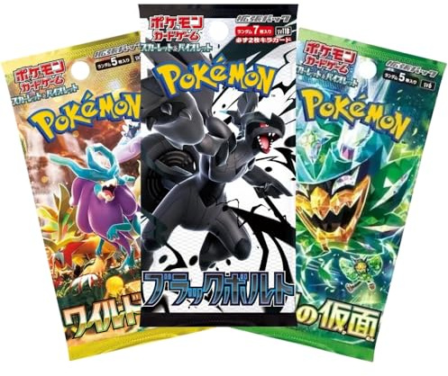 Pack 3 Boosters Pokemon Japonais Aléatoires – Cartes Officielles - Certifié Konbaya – Protection d'Expédition