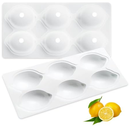 HMCEY Stampi Silicone Limone,6 Griglie Stampo Candele Limone 3d,Stampi Dolci per Gelee,Stampo Torta da Dessert,Stampini per Ciambelle da Forno,Stampini Cioccolato Riutilizzabile per Gelatini, Brownies