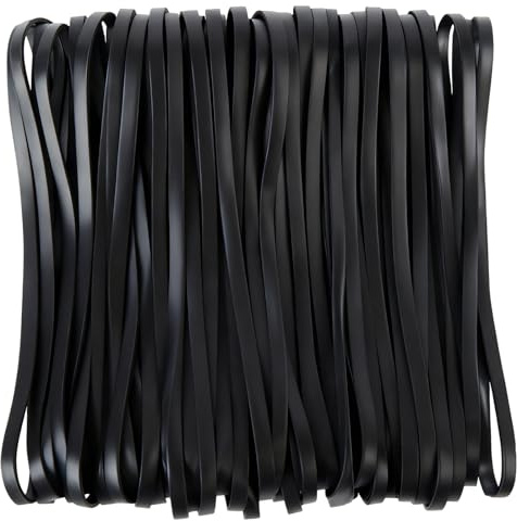 XSHAO 40 grandi elastici neri in gomma 10 mm di larghezza, 20 x 1 cm, elastici in gomma, per industria, campeggio, casa