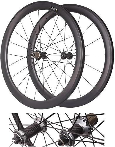 50 mm kolfiber tubeless hjulset C/V/fälgbroms landsväg bakhjul framhjul hjulset 700C cykelhjul snabbkoppling, fram 2 bak 5 lager