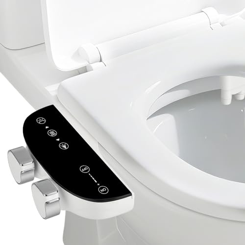 Eirolace, sistema per bidet elettrico per WC, sedili WC bidet con doppi ugelli autopulenti, acqua fredda/calda, pulizia separata posteriore e femminile, accessorio per WC, montaggio semplice da parte
