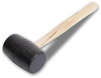 Mazzuolo in gomma Marshalltown, nero, strumento per ogni artigiano, dimensioni: 102x64 mm