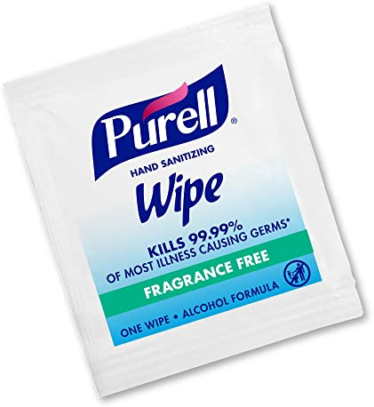 Purell Hand Sanitizing Wipes, Alcohol Formula, Fragrance Free, 300 Count Individually Wrapped Hand Wipes - 9020-06-EC