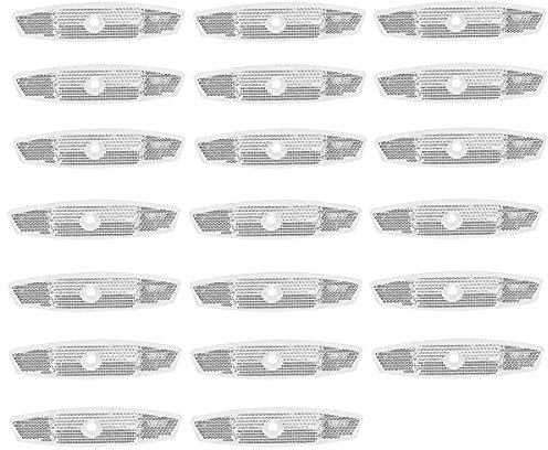 WideSmart 20 Stück Fahrad Speichen Reflektoren,Fahrrad Speichenreflektoren Set Speichenreflektoren für Mountainbike Rennrad Sicherheit（Weiß）