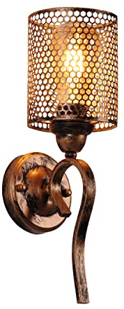 AIRTWESD Vägglampa retro sänglampor vägglampor E27 vintage väggbelysning mycket lämplig för att dekorera badrum sminkspegel, sovrum, kök (ingen glödlampa)
