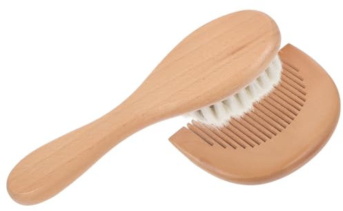 MAGICLULU 2piezas Peine y Cepillo De Baño Juego De Herramientas De Aseo Para Cabello De Cepillo De Madera