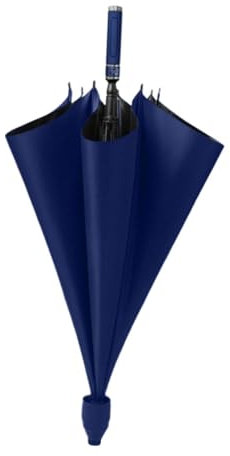 Harilla Golfschirm Gerader Regenschirm Praktischer Winddichter Robuster Regen- und Sonnenschutz Wetterfester Tragbarer Baldachin-Regenschirm, Navy blau