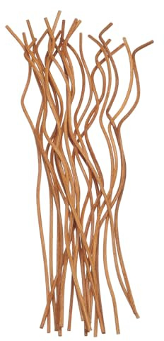 sourcing map 20Pcs Wavy Rattan Reed Diffuser Sticks, 28cm/11 Natural Wooden Rattan Fragrance Diffuser Refill Sticks Replacement for Home, Bedroom, Hotel, Bathroom Shelf Decor (Light Coffee)
