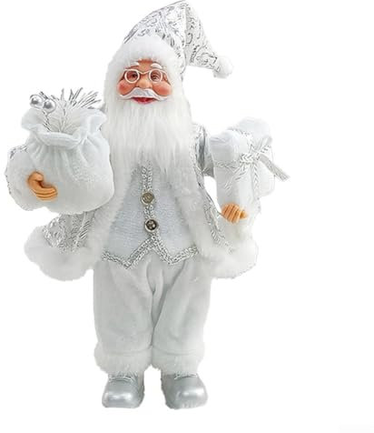 Yuanpgky 30 cm große Weihnachtsmann-Puppe, Weihnachtsmann-Figur, Weihnachtsdekoration, Weihnachtsmann-Figur, Dekoration