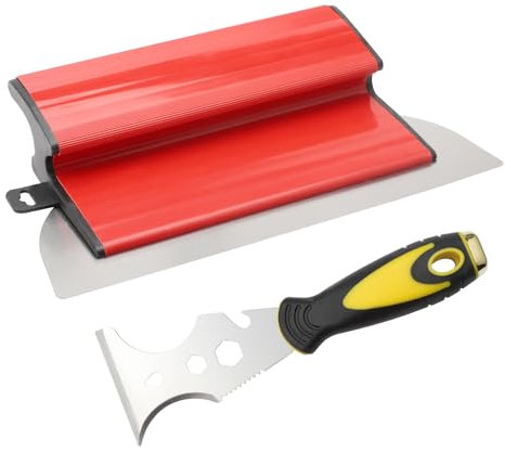 APOMOONS Coltello per Gesso Spatola per superfici da 25 cm, lama in acciaio inox, spatola con manico ergonomico a Z, per lavoro, decorazione da parete