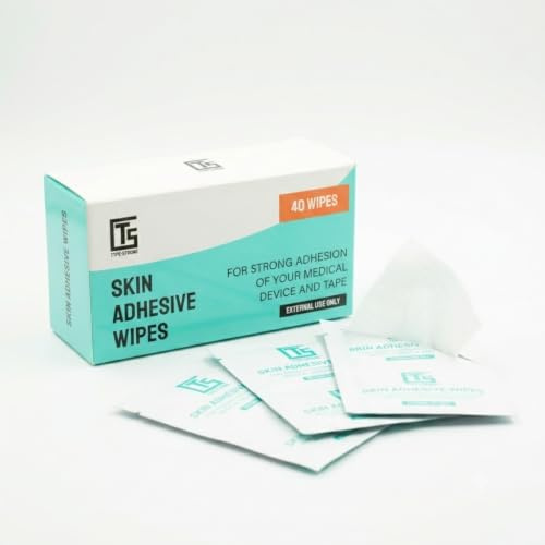 Type Strong Skin Prep Adhesive Wipes for Diabetic Sensors | No-Sting Barrier Prep Wipes for Diabetes Sensor Patches & Medical Dressings for Sensitive Skin 40 Pack