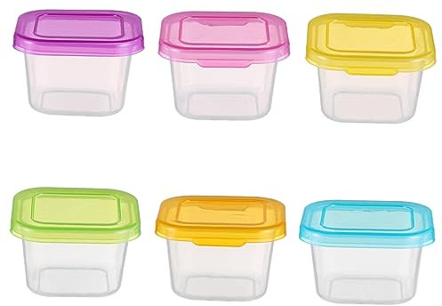 BESPORTBLE Lebensmittel Aufbewahrungsbox 120ml Mit Deckel Pp Material 6 Stück Mikrowellengeeignet Kühlschrankfest Babynahrung Gefrierbox Für Reisen Und Camping