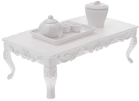 BESPORTBLE 1 Ensemble Mini Tea Table Vaisselle Miniature pour Maison de Poupées Accessoire de Jeu Éducatif pour Garçon Fille