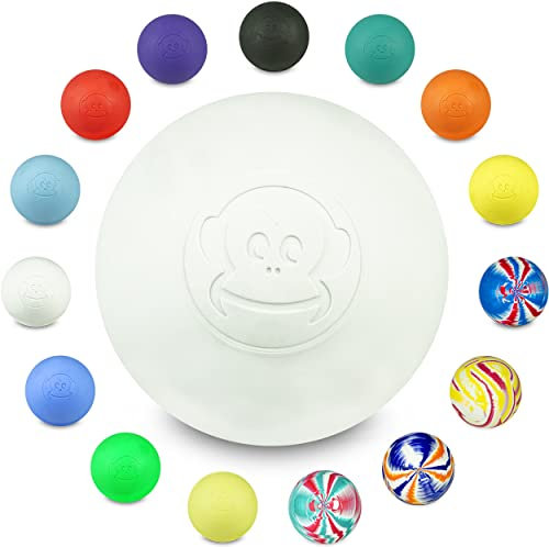 Captain LAX Massageball Original - Lacrosseball, Hartgummi, mit den Maßen 6 x 6 cm geeignet für Triggerpunkt- & Faszienmassage/Crossfit