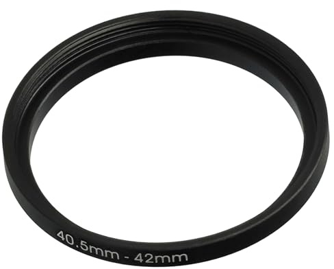 vhbw Anillo Adaptador Step Up de 40,5 mm a 42 mm para Objetivo de la cámara - Adaptador de Filtro, Metal, Negro