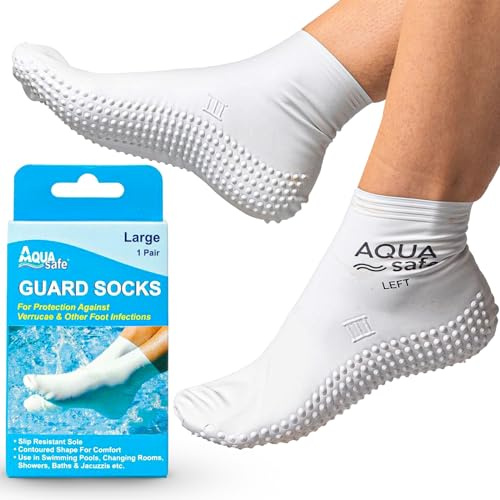 Aquasafe Badesocken – Wasserdichte Schwimmsocken Kinder – 100% Latexsocken – Rutschfeste Schwimmsocken für Hygiene & Sicherheit im Pool & zum Schutz vor Warzen – Schützende Wassersocken für Kinder