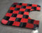 Kleine Wolke 4012451129 WC-Vorleger Carrara, 55 x 55 cm mit Ausschnitt, weinrot