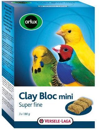 Orlux Clay Bloc Mini Bloc de Lana, 3 x 180 g, para Pájaros
