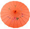 AAF Nommel ® Sonnenschirm 005, Dekoschirm aus Kunstfaser, Wasserfest in orange aus Bambus