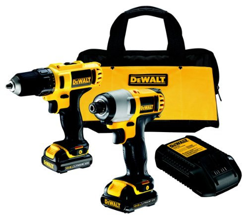 DeWalt DCK211S2 10.8V Subcompact Combo Drill Plus Impact Driver in Kitbag