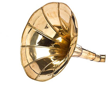 aubaho Trichter Grammophon Horn goldfarben im antik Stil Gramophone