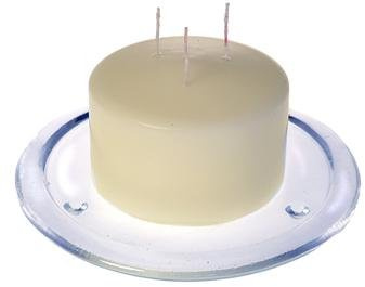 CB Imports 19cm Round Clear Glass Candle Plate
