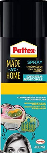 PATTEX Made At Home - Colle en spray Repositionnable - Colle en aérosol 400ml
