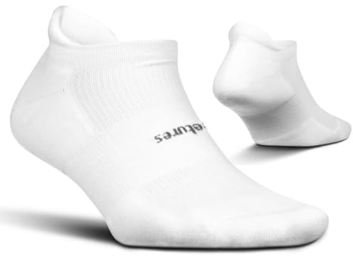 Feetures High Performance Max Cushion Ankle Sock, White, M, 1 Pair