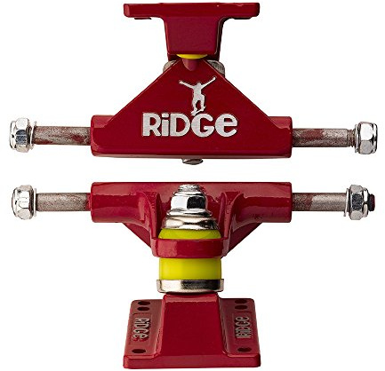 Ridge Skateboards Mini Cruiser Trucks de Skateboard, Rouge, 3, Aluminium, Lot de Deux