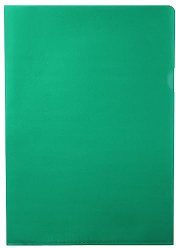 Sichthüllen A4 PP-Folie extra stark 120 my genarbt, farbig - 100 Sichthüllen (Transparent Grün)