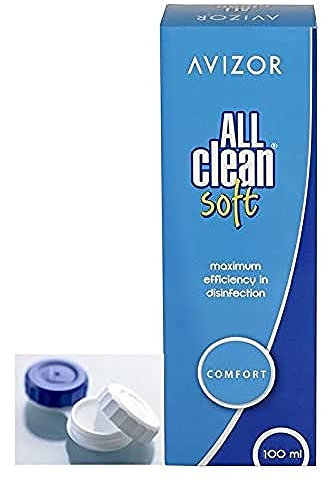 AVIZOR All Clean Soft Contact Lens Liquid. Unique Solution for Cleaning and disinfecting All Types of Soft Contact Lenses. 1 x 100 ml