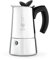 Bialetti - Musa Induction, Edelstahl Herd Espresso-Kaffeemaschine, Geeignet für Alle Herdarten, 6 Tassen (270ml), Silber