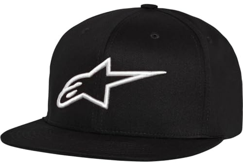 Alpinestars herr hatt Ageless Flat Logo Flat Bill Flex Back svart/vit S/M