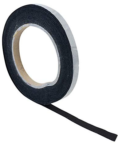 haggiy Cinta de Fieltro autoadhesiva – Rollo de Tiras de Fieltro Negro, 1,0 mm Grosor, 10 mm Ancho, 5 m Largo – Ideal como Deslizadores para Muebles y protección contra arañazos