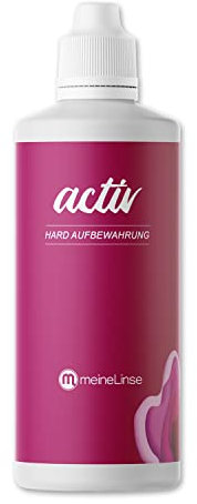 meineLinse Activ hard Aufbewahrungslösung für harte und formstabile Kontaktlinsen - Hartlinsen Aufbewahrung - 120ml Kontaktlinsenflüssigkeit für harte Linsen