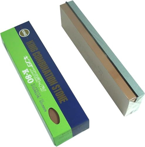 King DX Konbi Toishi Combinación Piedra de afilar K-80 Grano #1000 y #250 Hecho en Japón GC-250