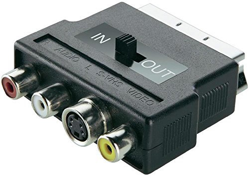 Belkin F8V3017CP Adattatore Scart, Composito S-Video, 3x RCA, MinDIN4M, Nero
