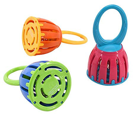 Voggenreiter Voggenreiter_0938-7 938 Musik für Kleine Baby Glöckchen Klangspielzeug Glöckchenspiel Greifling Instrument für Mädchen und Jungen (12 cm, unbedenklicher Kunststoff, 1 Stück), bunt